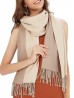 Cashmere Feeling Double Sided Solid Color Premium Scarf